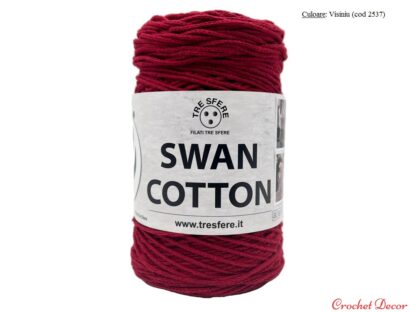 Swan Cotton Culoare Visiuniu 2537 fir tip snur rotund pentru genti crosetate