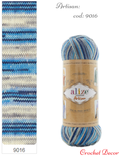 Fir de tricotat si crosetat ciorapi_Alize_Artisan_print 9014 PRINT bleu, gri, bleumarin